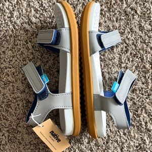 Native Gray and Blue Sporty Sandals